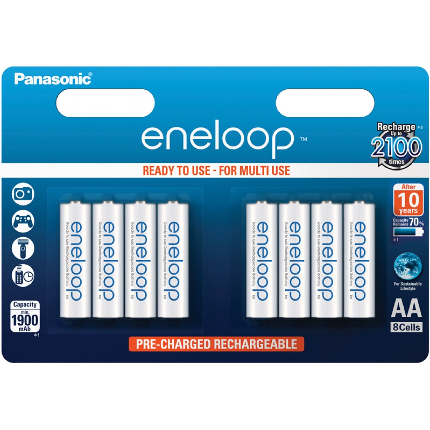 Panasonic Eneloop Lot de 8 piles rechargeables XX (AA) : :  Électronique