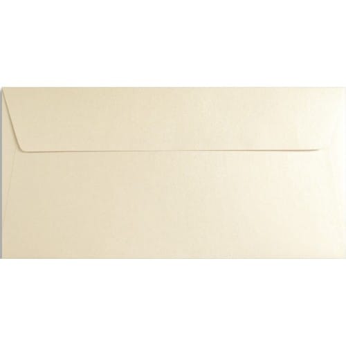 Enveloppe blanche nacrée 12 x 23cm (Conseillée pour les Faire-part PFP005,  PFP007, PFP010, PFP011, PFP012
