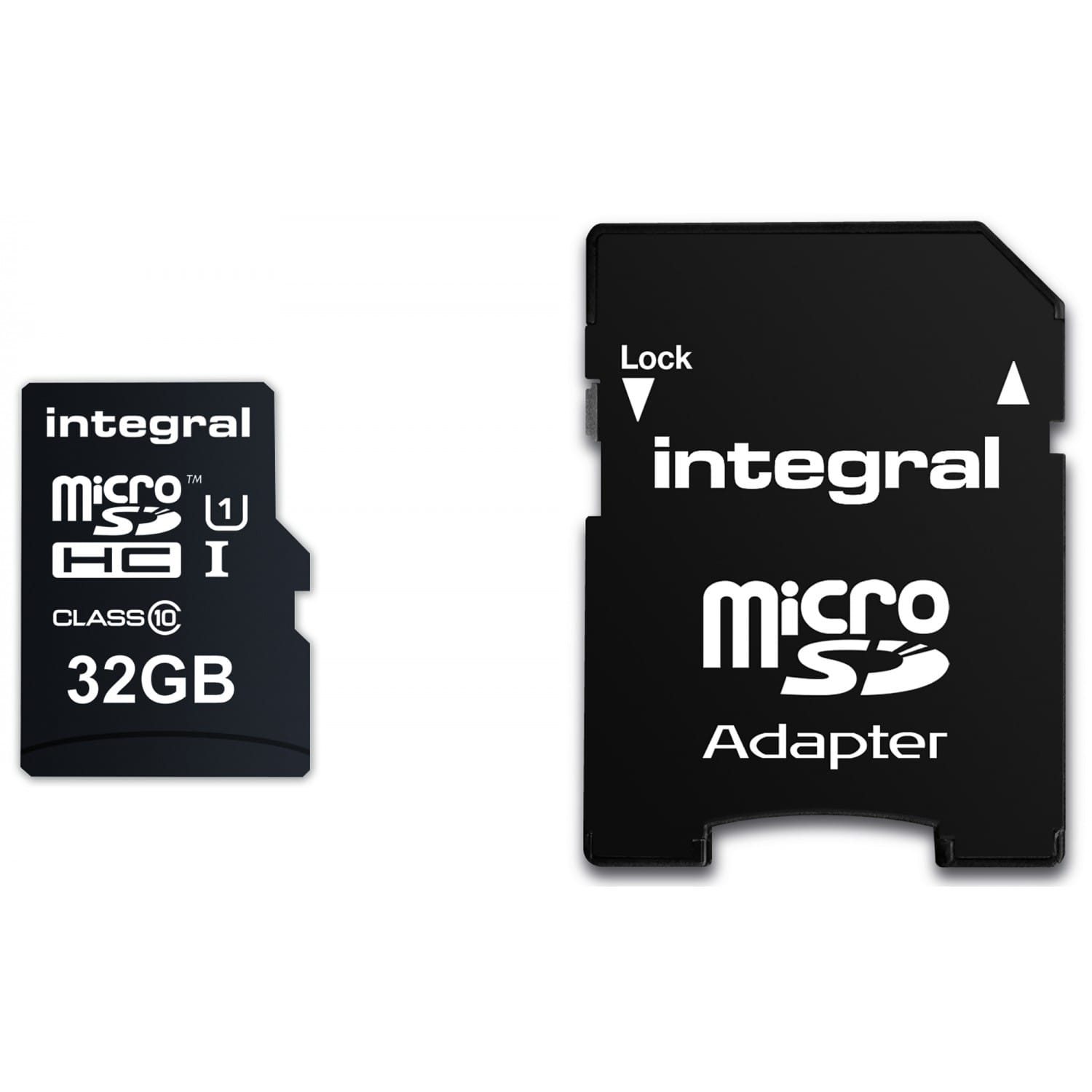 Carte mémoire SD micro INTEGRAL SDHC UltimaPro Classe 10 (90 Mo/) 32GB (+  adaptateur SD)