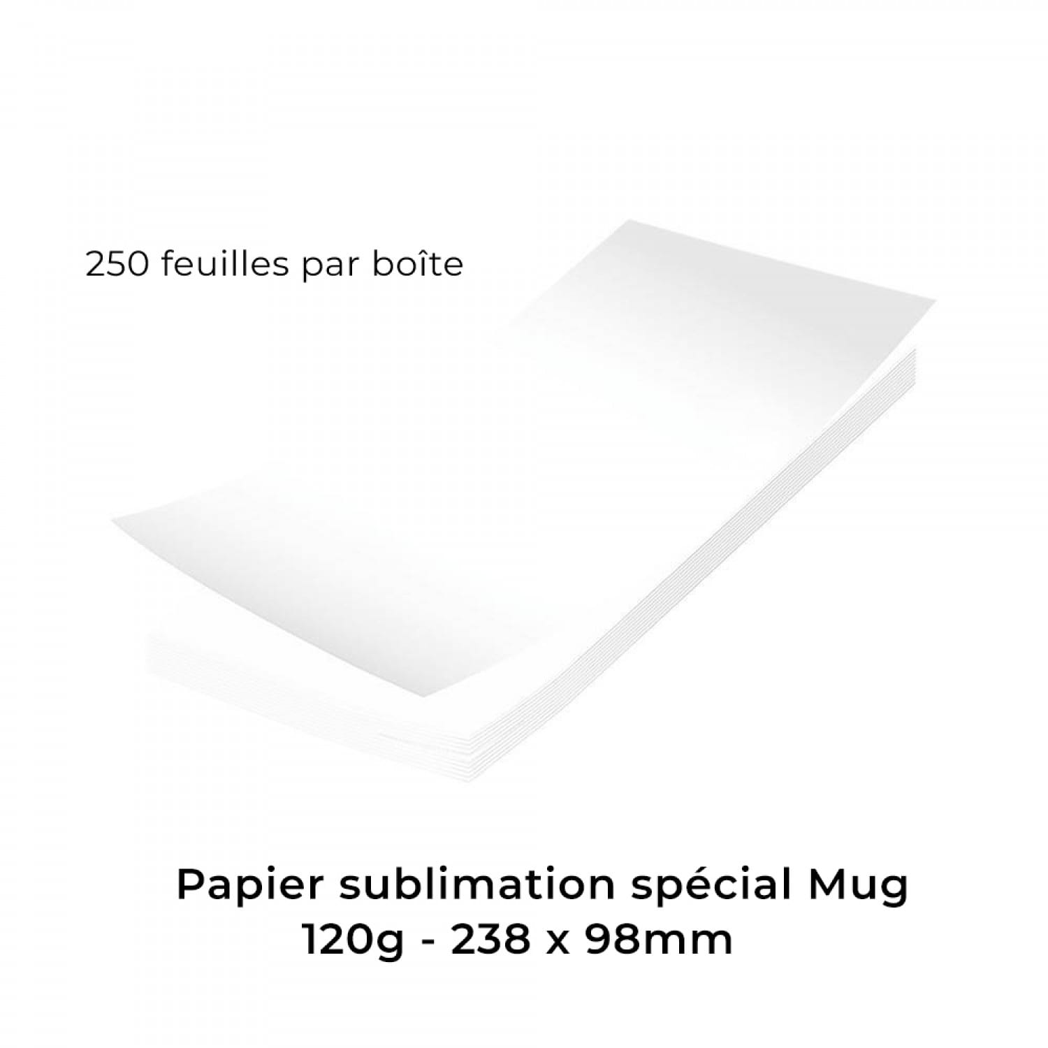 Lot de 100 feuilles de papier de sublimation DIN A4 120 g-m²