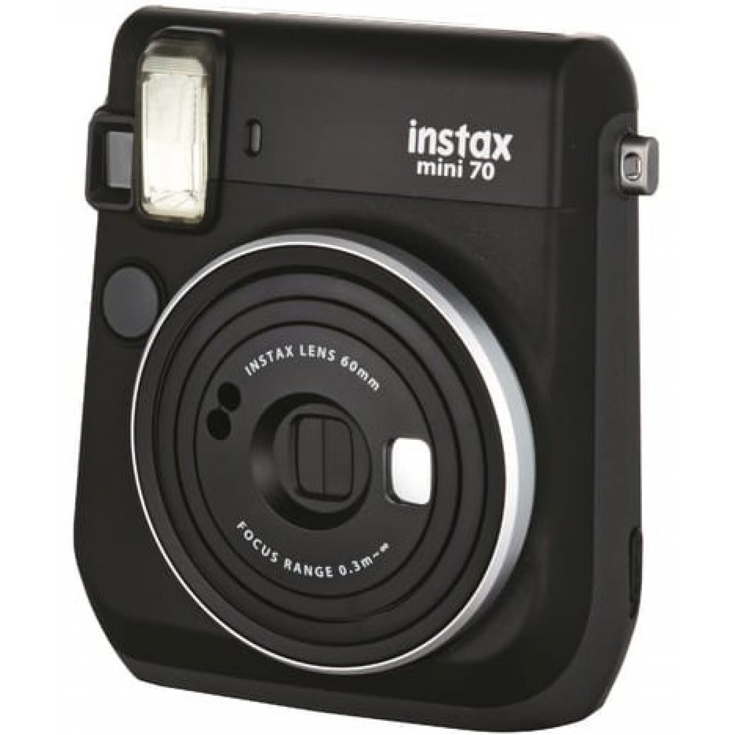 Appareil photo instantané FUJI Instax Mini 70 - Format photo 62x46mm -  Livré avec 2 piles lithium CR2 - Dim. (L)99,2x(H)113,7x(P)53.2mm - Blanc