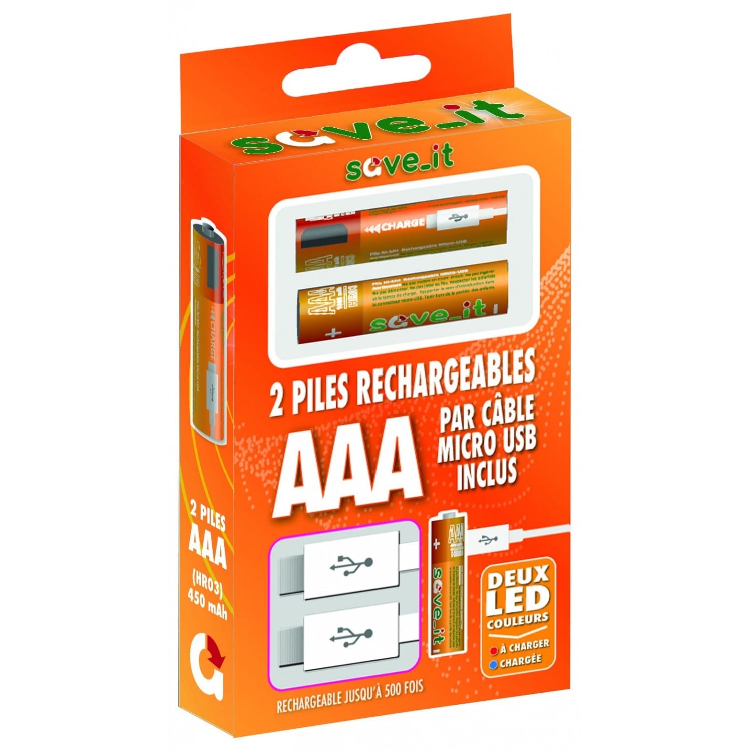 PILES RECHARGEABLES AAA (LR03)