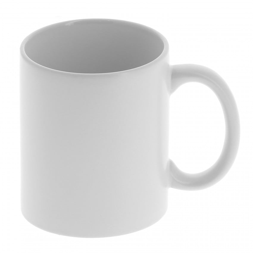 Mug céramique MB TECH 330ml (11oz) blanc mat - Adapté lave-vaisselle/micro-ondes - Certifié contact alimentaire - Diam. ext. 82m