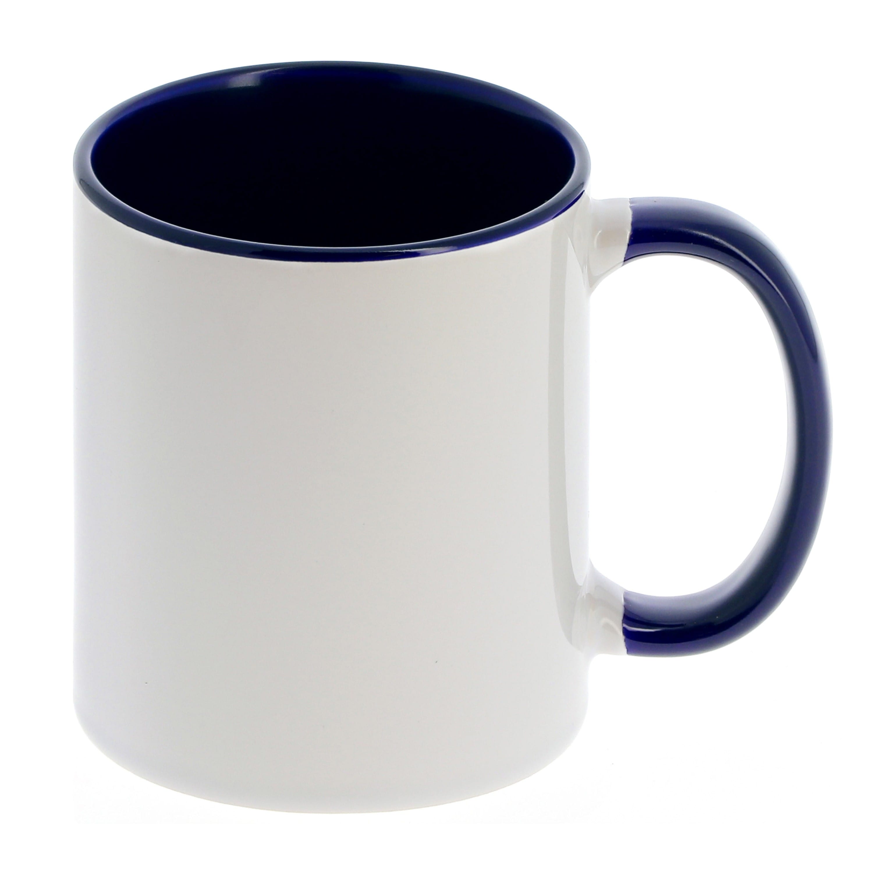 Grand mug en céramique - Fleurs noires et blanches (série de 2 ou
