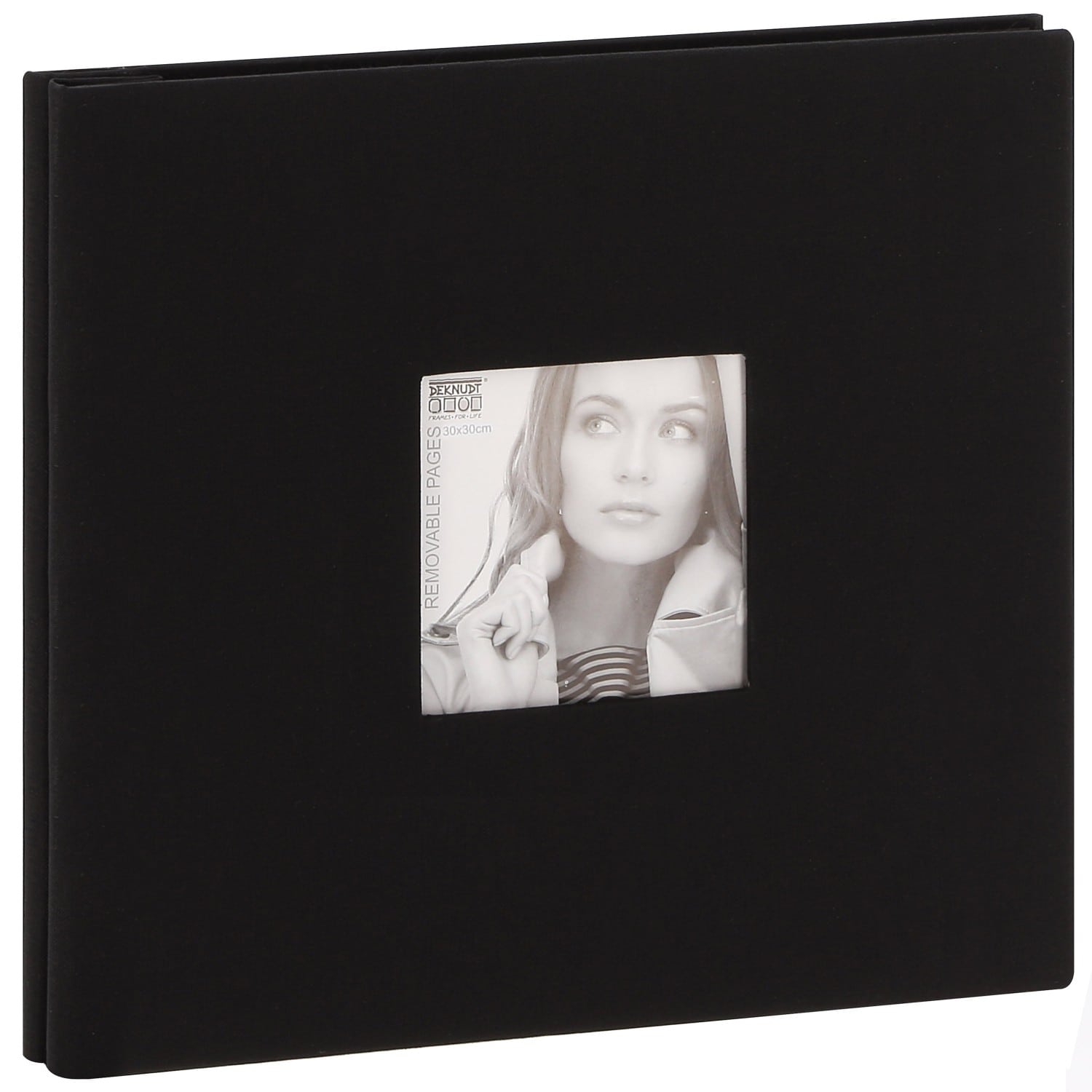 Petit album photo 10x15 - pages claires, couverture en lin avec fenêtre  avant, 2 Pack, chaque petit album contient 52 photos, Noir