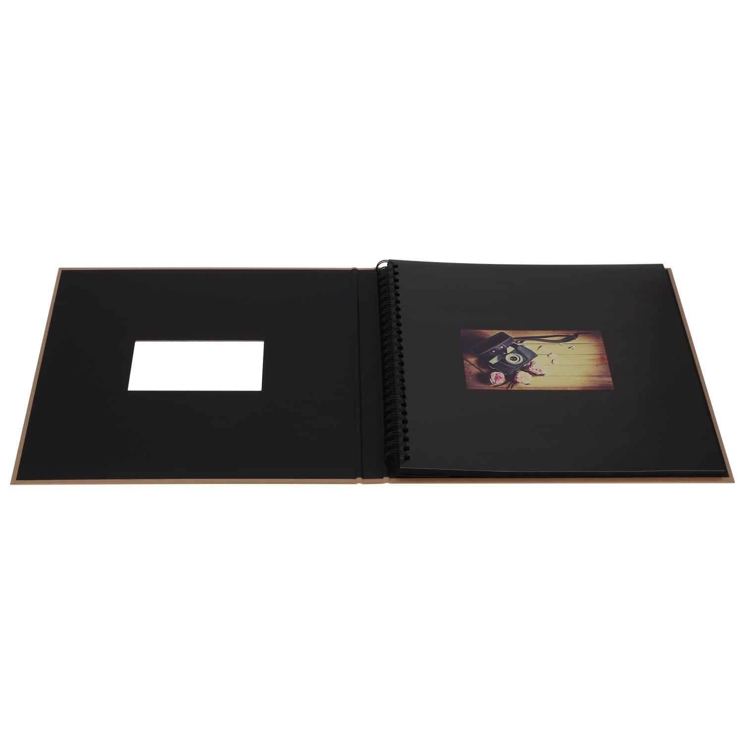 PANODIA - Album photo pochettes avec mémo GREENEARTH - 100 pages kraft -  300 photos - Couverture Noire 22x37cm
