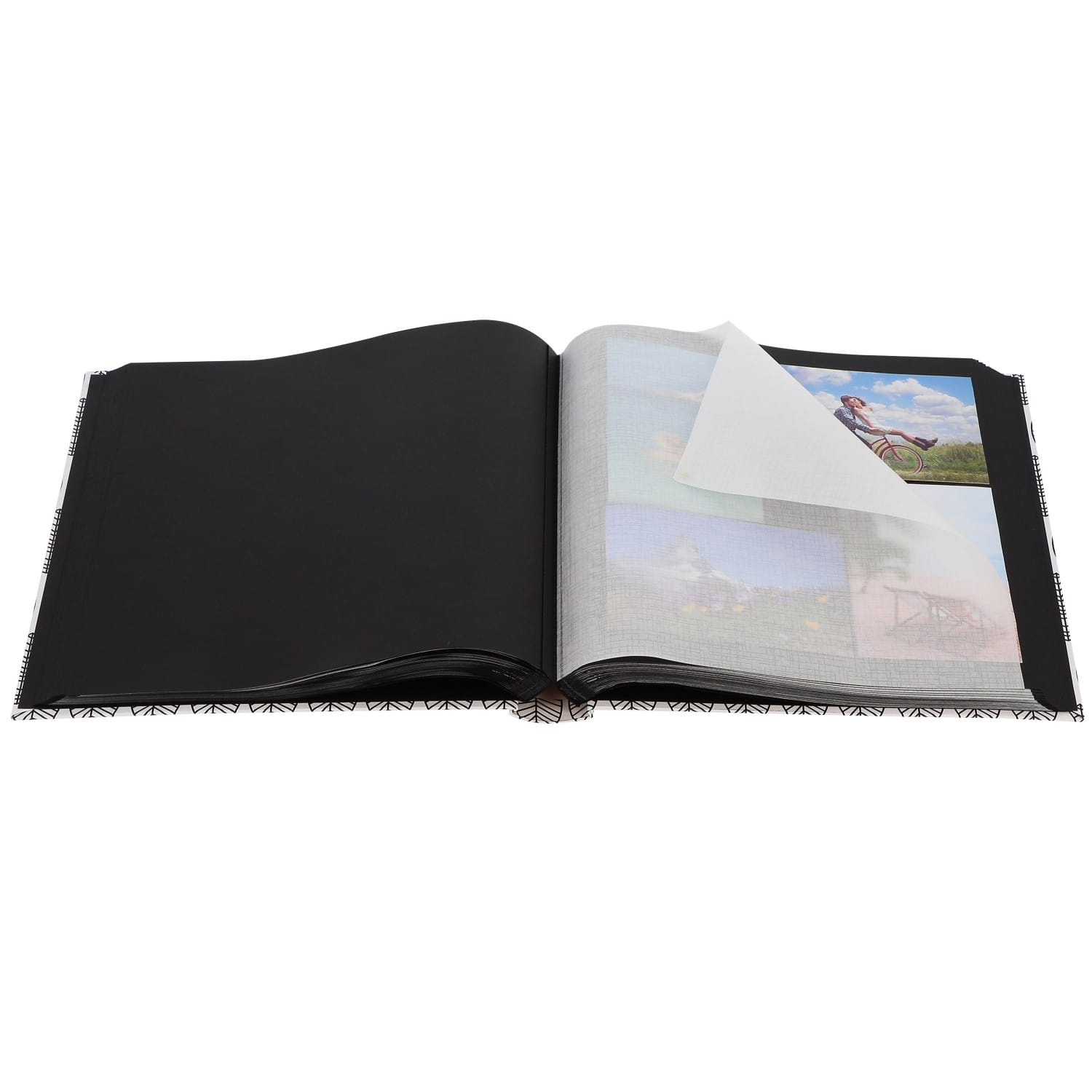 Mini album HAMA pochettes sans mémo LA FLEUR - 40 pages blanches - 40  photos - Couverture Noire 13x16,5cm