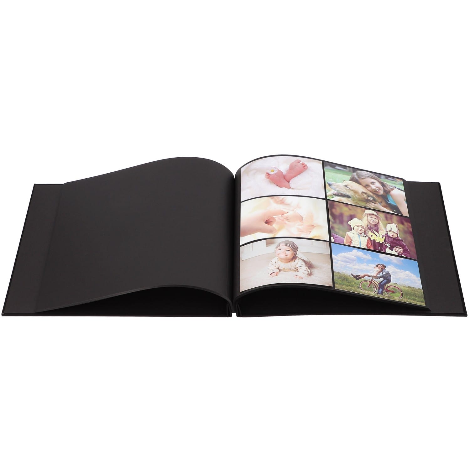Album photo DEKNUDT traditionnel - 20 feuilles amovibles - 40 pages noires  - 240 photos - Couverture Noire 35x31,5cm + fenêtre