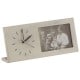 Cadre photo DEKNUDT S67TK E1 - bois + horloge - pour 1 photo 10x15cm