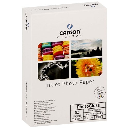 Papier jet d'encre CANSON PhotoGloss Digital 260g - A6 (10x15cm