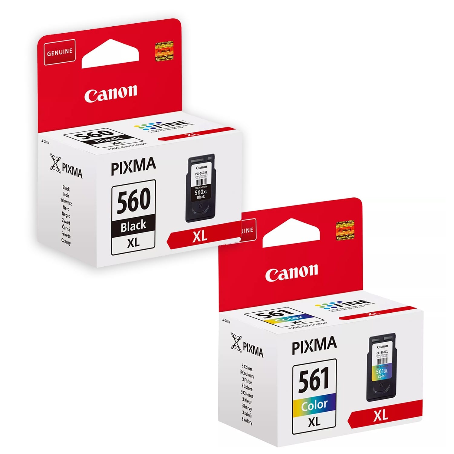 Compatible Canon PG-560XL/CL-561XL Noir/Couleur Pack de Cartouches -  Webcartouche
