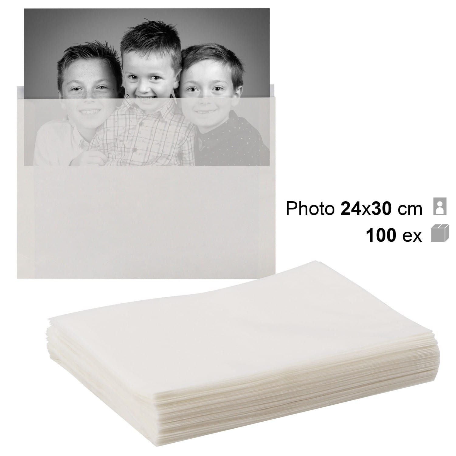 Pochette carton blanche 22 x 31 x 2 cm