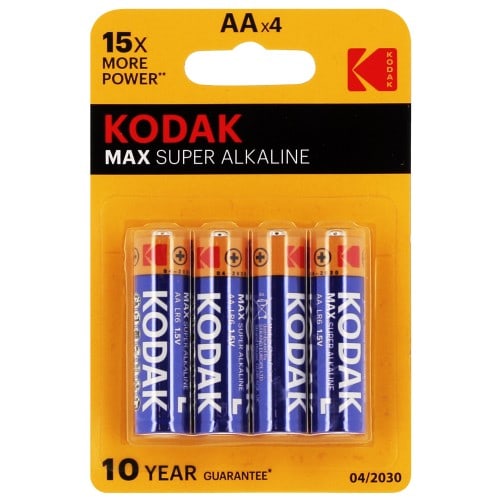 KODAK - Pile alcaline LR6 AA AM3 1,5V ULTRA Blister de 4 piles