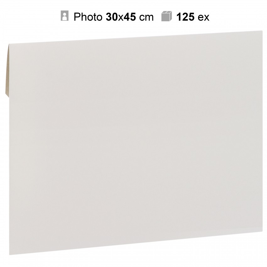 Pochette agrandissement MB TECH 32x47cm Blanche pour photo 30x45cm - Carton de 125