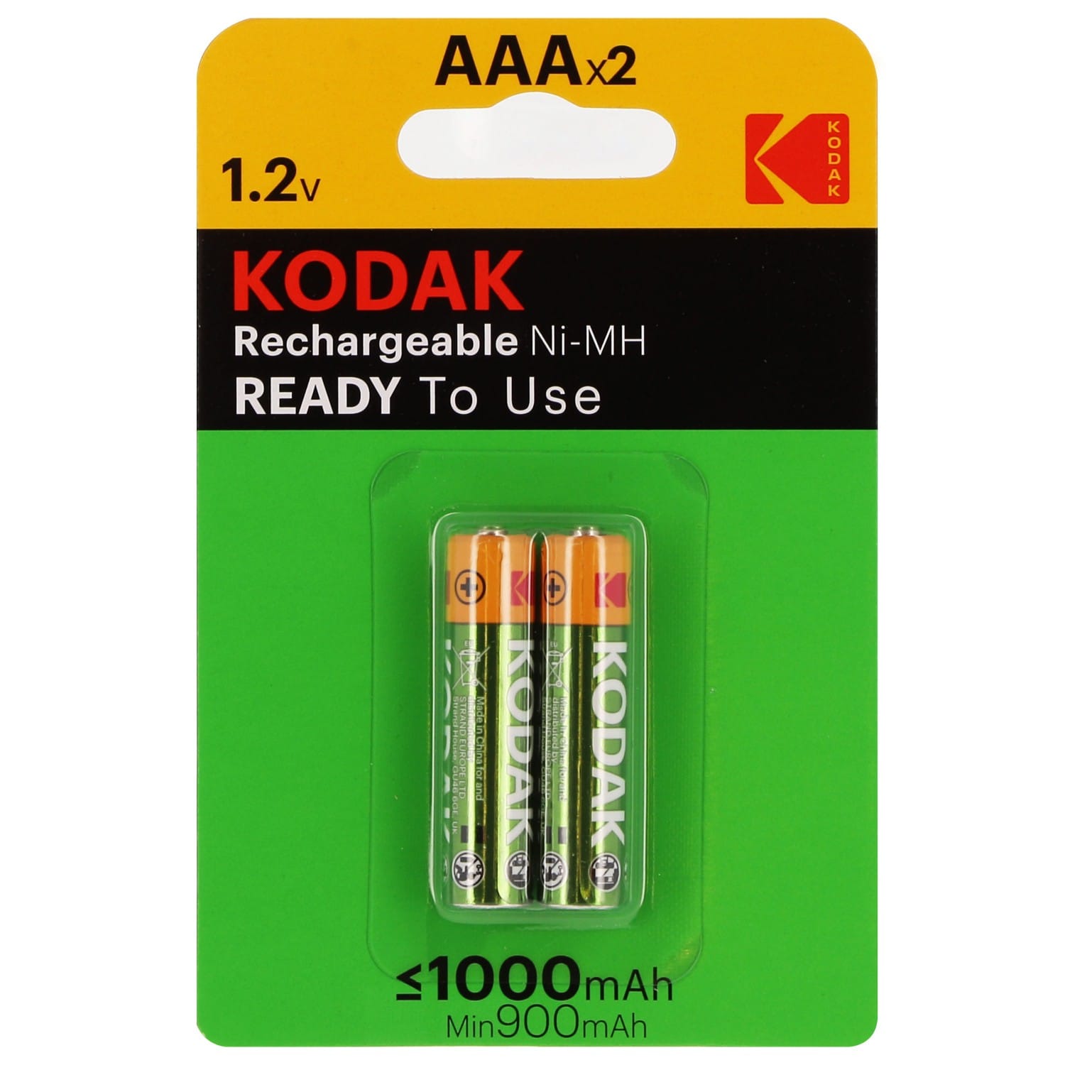 4 piles rechargeables AAA / HR03 1.2V 1000MAH