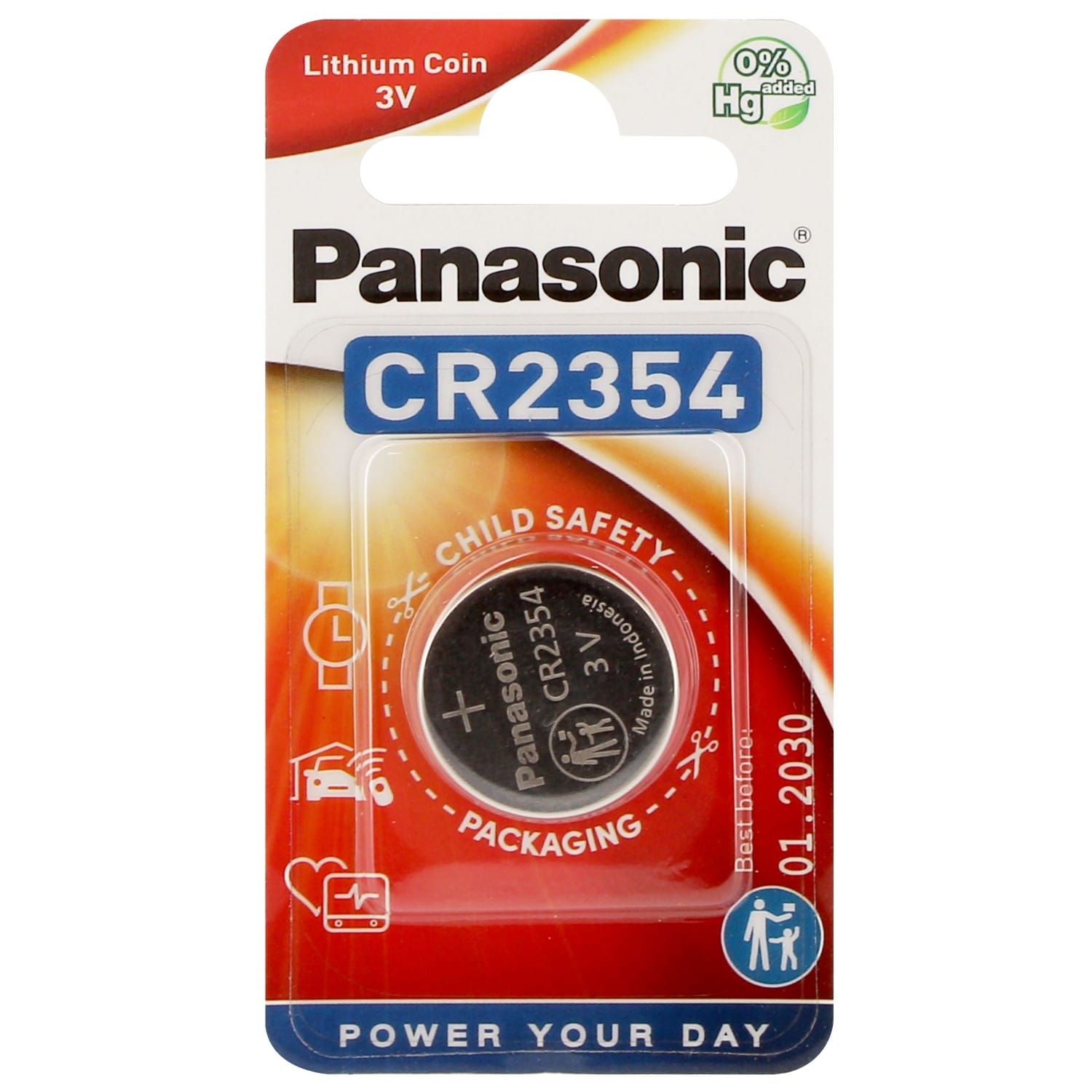 Blister de 1 pile CR2430 Lithium Panasonic