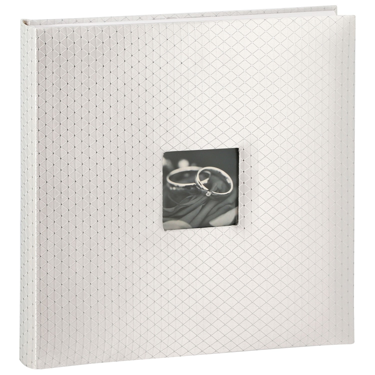 Album photo GOLDBUCH traditionnel Mariage MR & MRS - 60 pages blanches +  feuillets cristal - 240 photos - Couverture Blanche 30x31cm + fenêtre  (Reconditionné)
