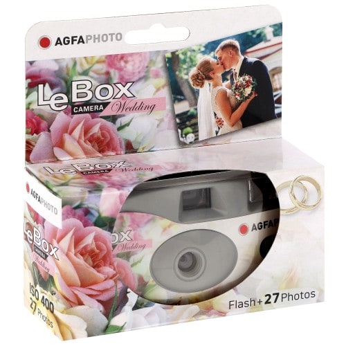 Appareil photo jetable AGFA Le Box Camera Wedding - 400 iso - 27 poses -  Vendu par 10