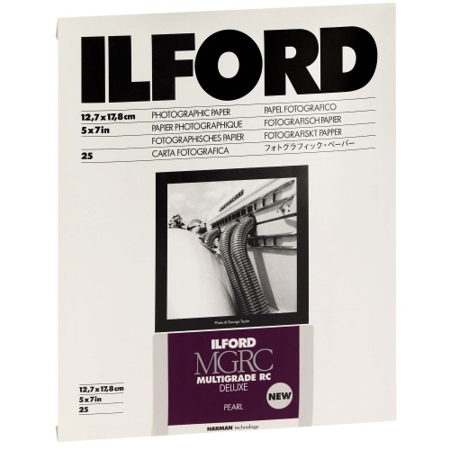 ILFORD - Papier argentique noir et blanc Multigrade MG V RC Perlé 44M (1180178) - 25 Feuilles - 12,7x17,8cm