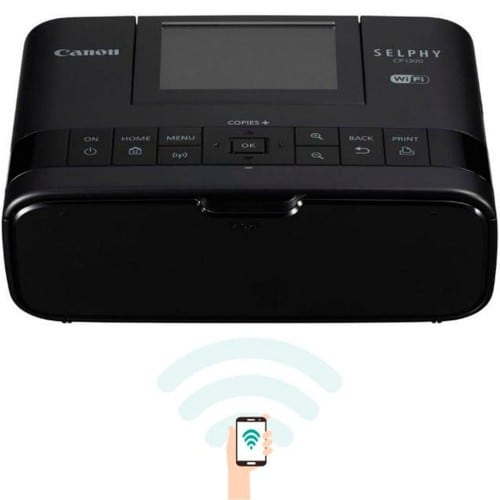 Kit imprimante CANON Selphy CP1300 noire + consommable papier (KP-36IP)  pour 36 tirages 10x15cm - Ecran LCD inclinable de 8,1cm - Impression Wifi  direct Smartphone
