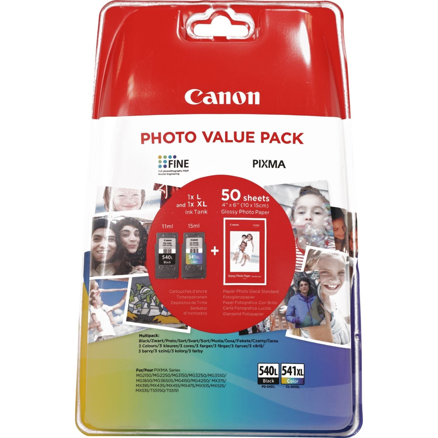 Canon PG-545XL + CL-546XL Noir(e) / Plusieurs couleurs Value Pack