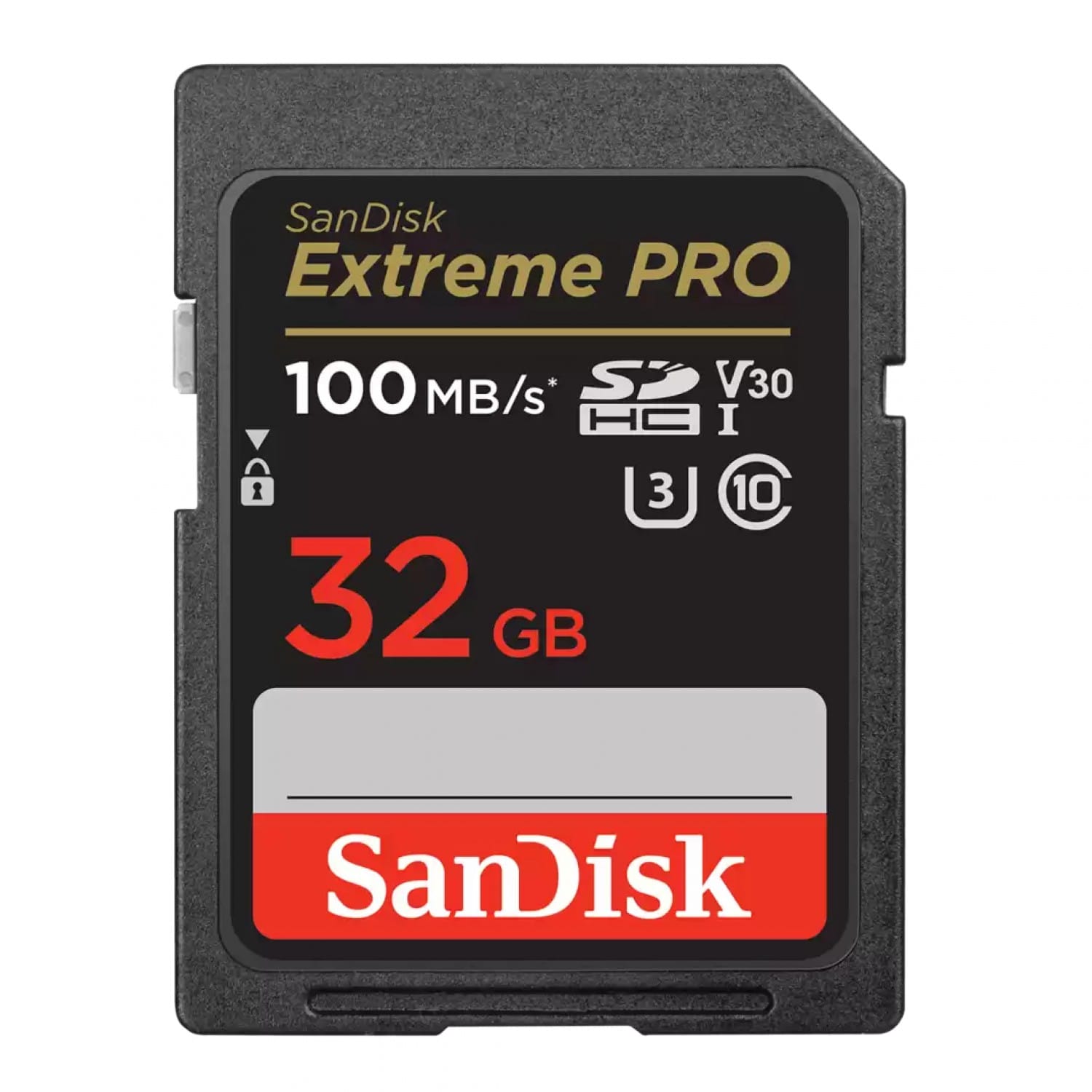 Carte mémoire SD SANDISK SDHC Extreme Pro Class 10 V30 (100Mo/s 633x) 32 GB