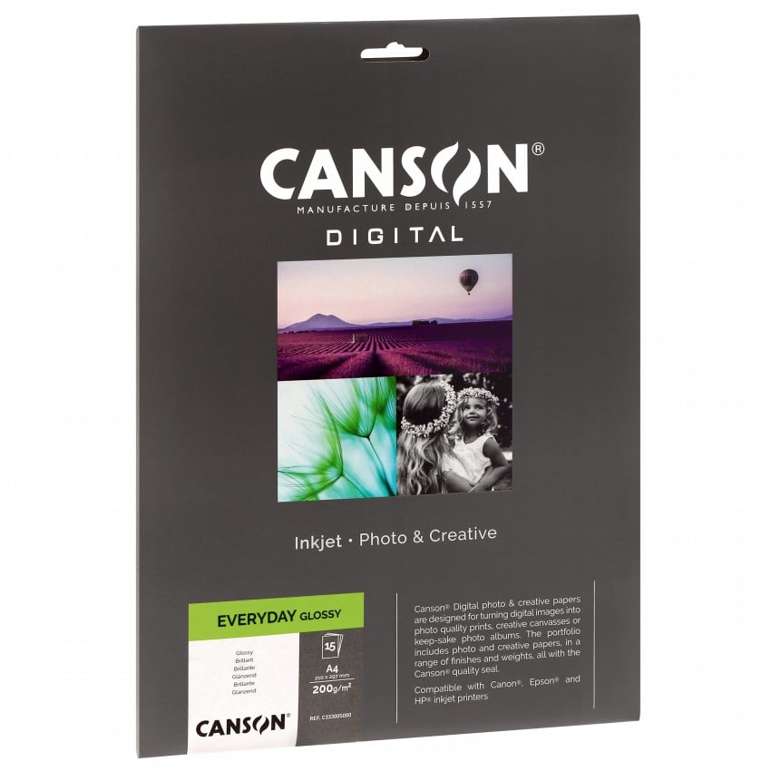 Canson Digital papier Everyday A4 brillant 200g/m² (15f)