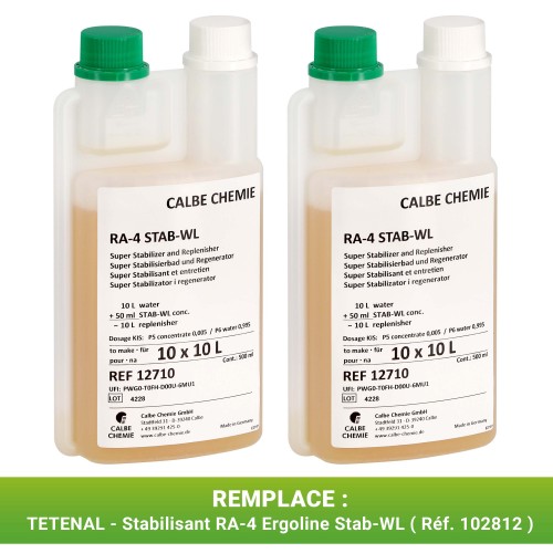 CALBE - Stabilisant RA-4 Super Stabilisant WL pour faire 200L (2x10x10L) (12710)