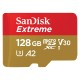 Sandisk Carte Micro SD 128GB Extreme Mobile Class 3 190MB/s + adapta*