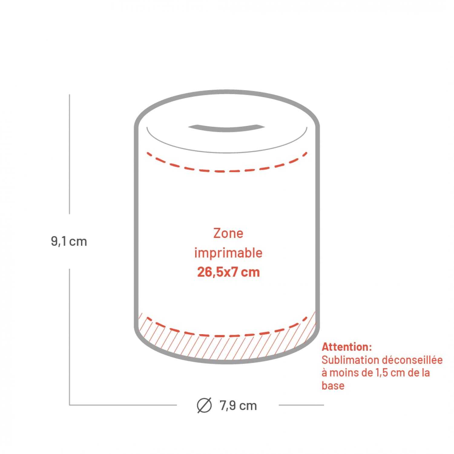Tirelire blanche en céramique - Diamètre extérieur 82mm