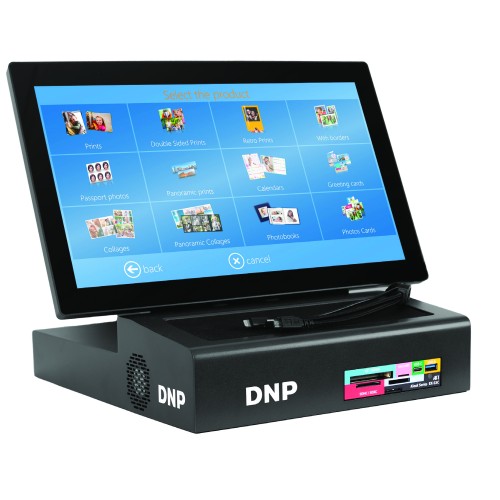 DNP - Borne (sans imprimante) DT-T90 - Écran LCD Multitouch 15,6” - Lecteur Pro multi cartes et USB - Compatible Android/iOS