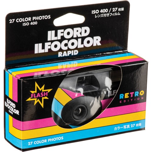 ILFORD - Appareil photo jetable Ilfocolor Rapid Retro - 27 poses - 400 ISO - Vendu par 10