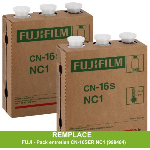 FUJI - Pack entretien CN-16S NC1 - Pack de 2 Cartouches Révélateur (A) + Blanchiment + Fixateur - pour faire 2x200 films (967026)