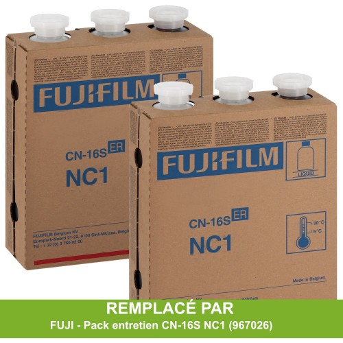 FUJI - Pack entretien CN-16SER NC1 - Pack de 2 Cartouches Révélateur (A) + Blanchiment + Fixateur - pour faire 2x120 films (998484)