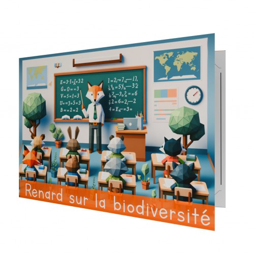 Chemise photo scolaire Collection Renard sur la biodiversité - Lot de 100