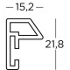 Steel Style (Plastique) avec passe-partout blanc