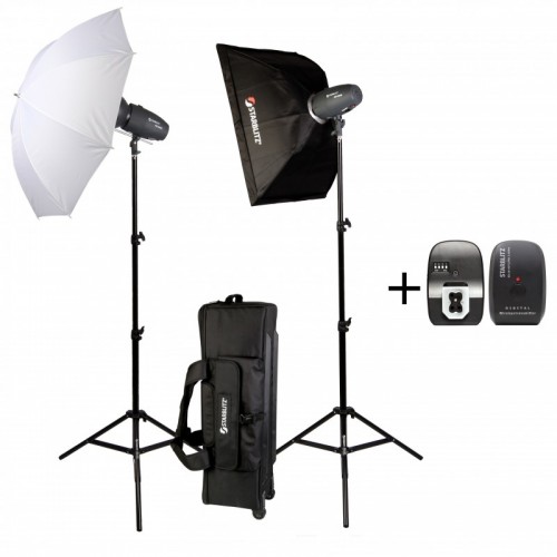 STARBLITZ - Kit éclairage studio photo - 2 flashs de 200W