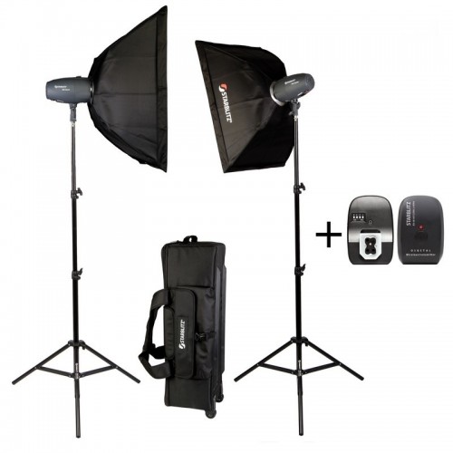 STARBLITZ - Kit éclairage studio photo - 2 flashs de 400W