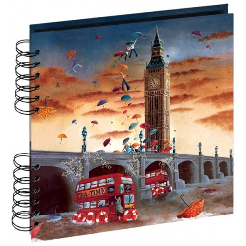 PANODIA - Album photo série ARTISTES Illustration  M.A. FOUCART  22x22cm - Spirales  80 photos 10x15 - Traditionnel 40 pages noires "Big Ben Londres"