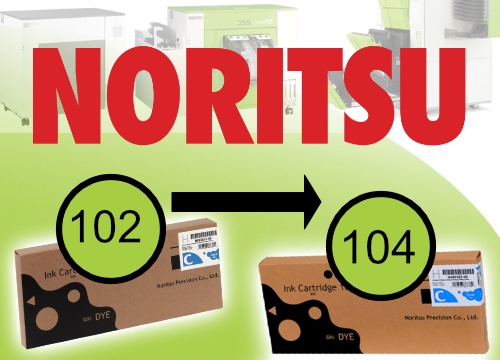 La transition des encres NORITSU 102 vers 104