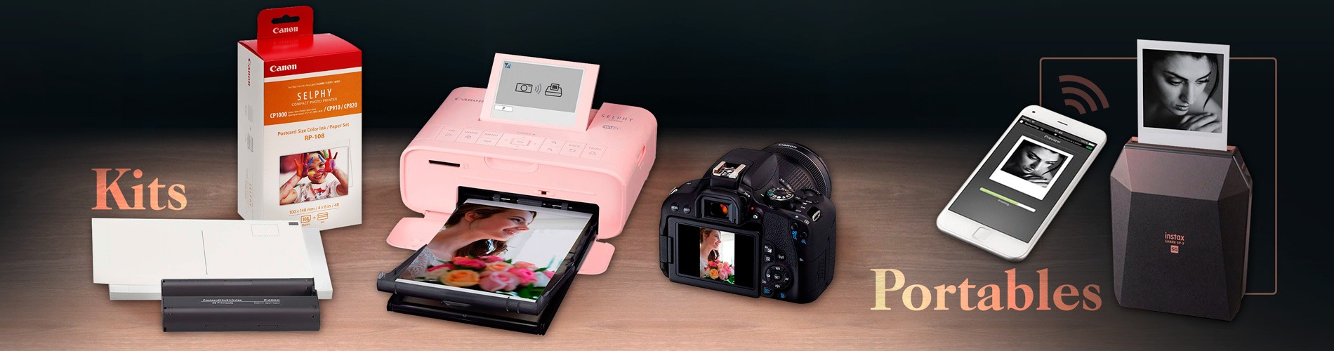 Imprimante Canon Selphy CP1300 avec jeu d'encre et de papier supplémentaire  